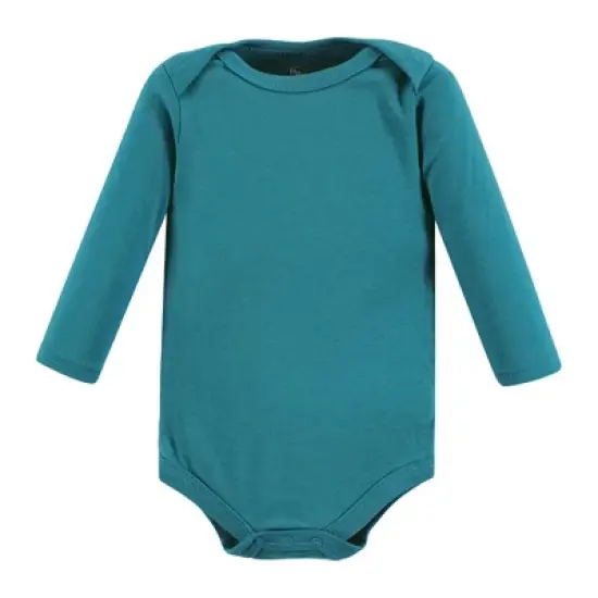 Hudson Baby Unisex Baby Cotton Long-Sleeve Bodysuits, Happy Planets 7-Pack image {5}