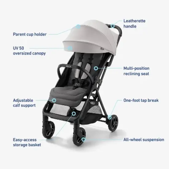 Graco Ready2Jet Compact Travel System with SnugRide Lite Infant Car Seat - Haines image {4}