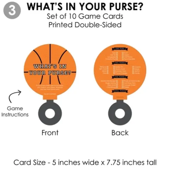 Big Dot of Happiness Nothin&rsquo; But Net - Basketball - 4 Baby Shower Games - 10 Cards Each - Gamerific Bundle image {5}