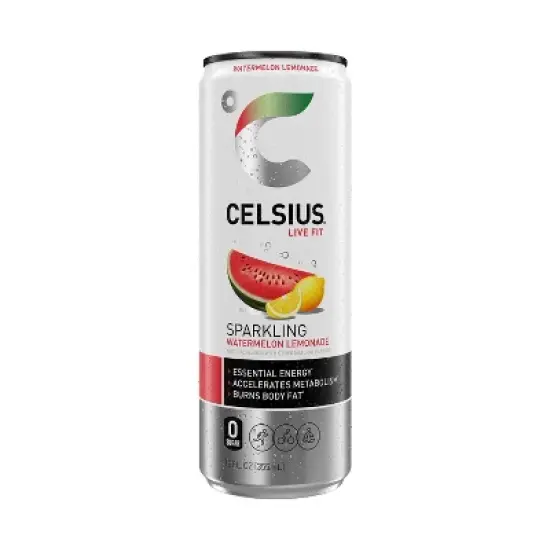 CELSIUS Sparkling Watermelon Lemonade Functional Energy Drink - 12 fl oz Can image {4}