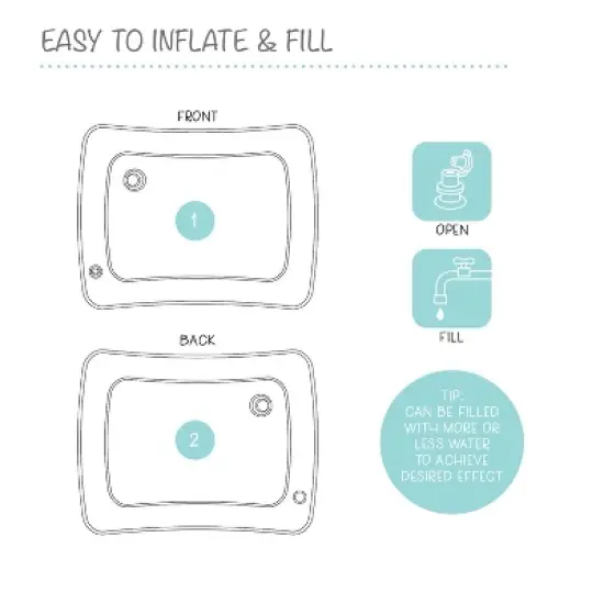 The Peanutshell Happy Garden Tummy Time Water Play Mat, Inflatable Sensory Development Toy image {4}