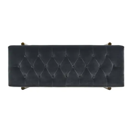 Jennifer Taylor Home Aria Upholstered Gold Accent Bench image {4}