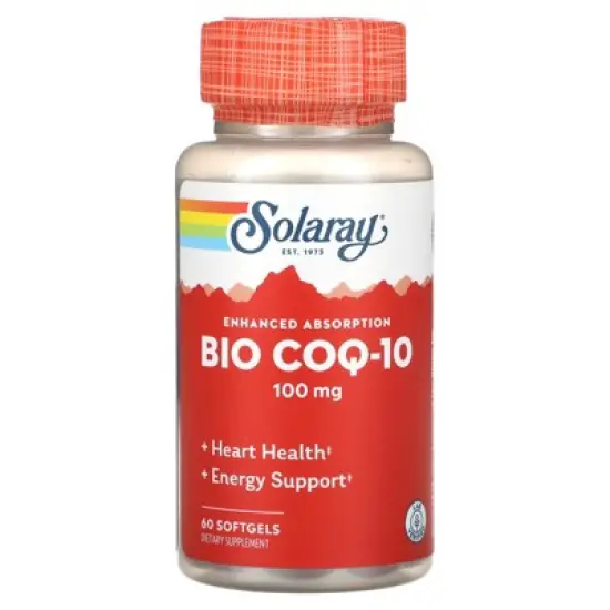 Solaray Bio COQ-10, Enhanced Absorption , 100 mg, 60 Softgels image {4}