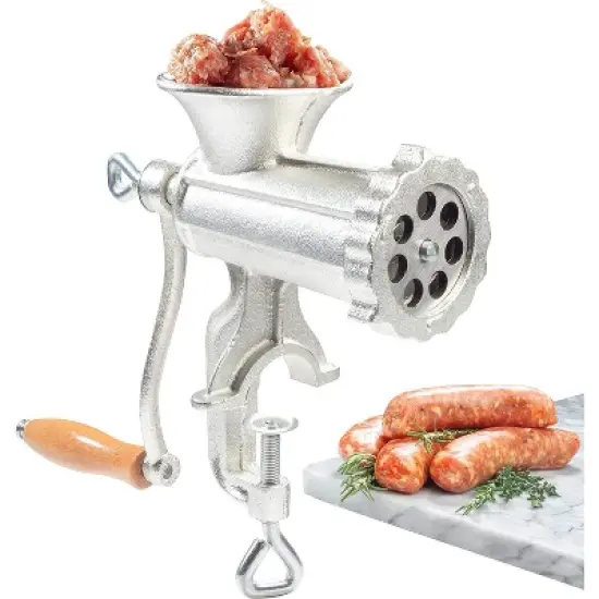 CucinaPro Meat Grinder with Tabletop Clamp & 2 Cutting Disks, Cast Iron Heavy Duty Sausage Maker and Meat Mincer image {5}