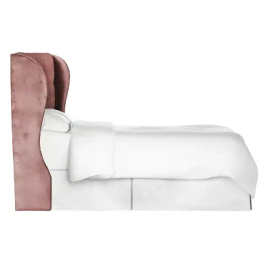 Tufted Velvet Upholstered Wingback Headboard - Skyline Furniture image {3}