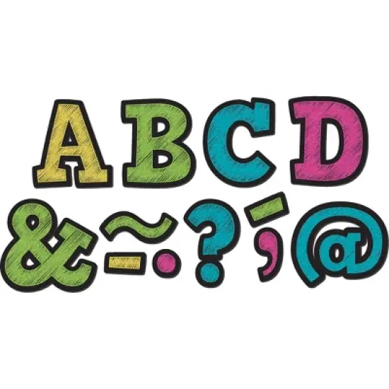 Teacher Created Resources Chalkboard Brights, Bold Block 2" Magnetic Letters, 3 Packs image {1}