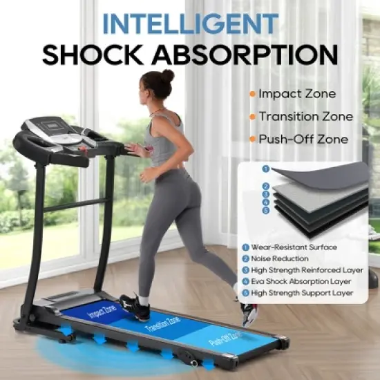 Whisen Home Folding Treadmill with Incline Adjustment image {6}