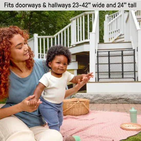 Ingenuity Doorway 42W Series Dog and Baby Gate, Indoor Outdoor - Black image {4}
