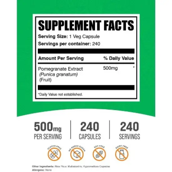BulkSupplements Pomegranate Extract Capsules image {1}