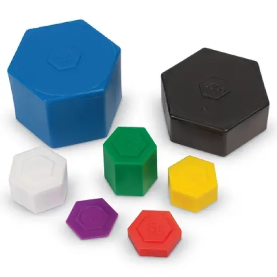Learning Resources Weight Pax Metric Weights, Set of 58 with Box image {1}