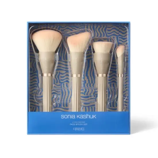 Sonia Kashuk&trade; Limited Edition Ribbed Face Makeup Brushes - 4ct image {1}