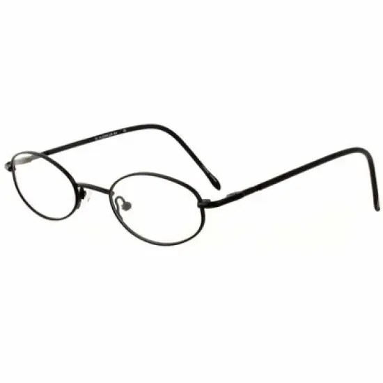 Flex Plus by Vivid FP-84 Designer Blue Light FIlter Reading Glasses in Matte Black 46mm +1.50 | Ladies | Oval Shape | X-Small Fit image {2}