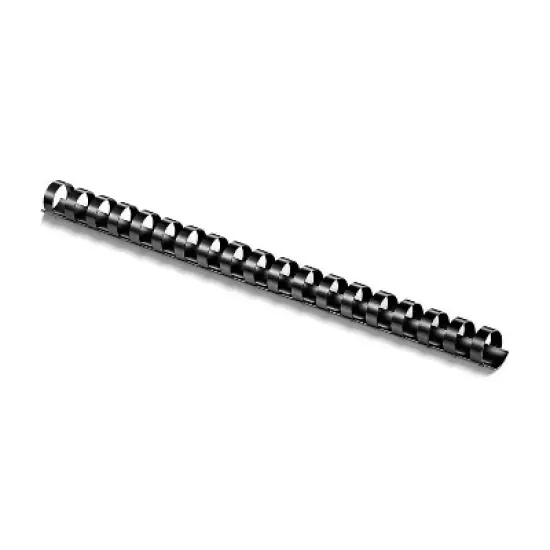Staples Plastic Comb Binding Spines 5/8" Diameter 120 Sh. 25/PK Black 17465 image {3}