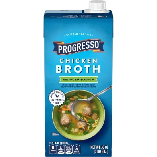 Progresso Gluten Free Reduced Sodium Chicken Broth - 32oz image {1}