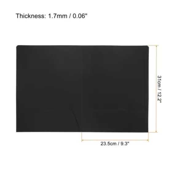 Unique Bargains Office Two-Pocket Letter Files Portfolio Storage Organizer Folders image {1}