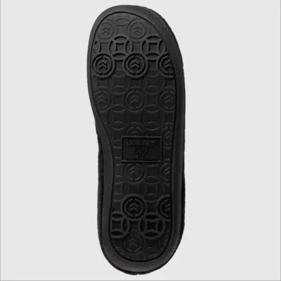 Isotoner Women's Diamond Quilted Microterry Hoodback Slippers - Black image {3}