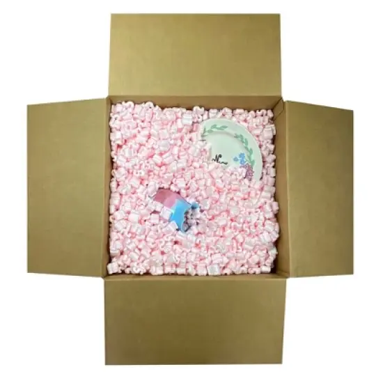 UOFFICE Anti-Static Packing Peanuts Pink 7 Cu. Ft. Industrial Shipping Void Fill image {5}