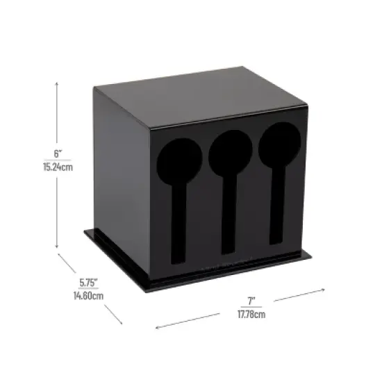 Mind Reader 3 Section Plastic Utensil Plasticware Cutlery Dispenser Organizer image {2}