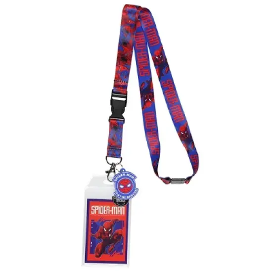 Marvel Spider-Man ID Badge Holder Lanyard w/ Rubber Pendant and Collectible Sticker image {4}
