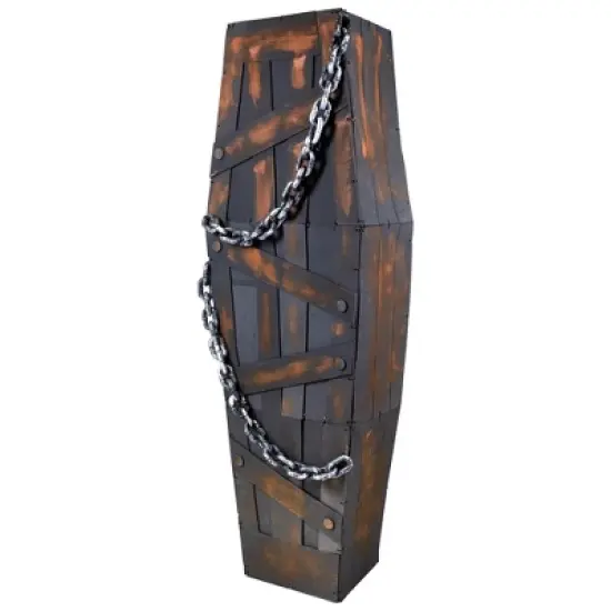 Northlight Animated Shaking Chained Coffin Halloween Decoration with Sound - 63" image {3}