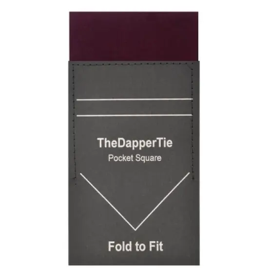 TheDapperTie - Men's Extra Thick Cotton Flat Pre Folded Pocket Square on Card image {9}