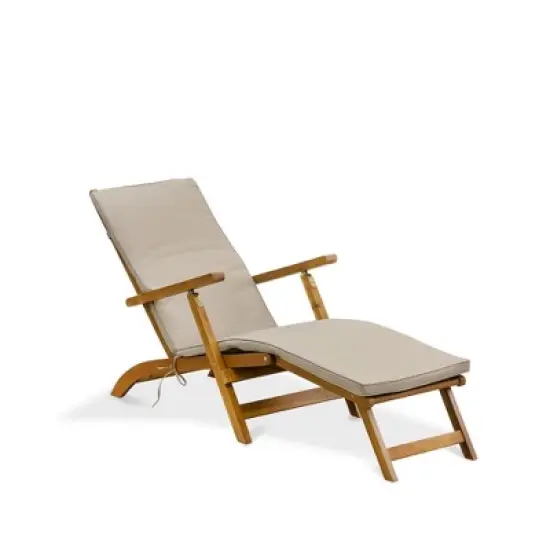 East West Furniture, Patio Lounge Chair, Acacia Wood- Natural Oil Color image {6}
