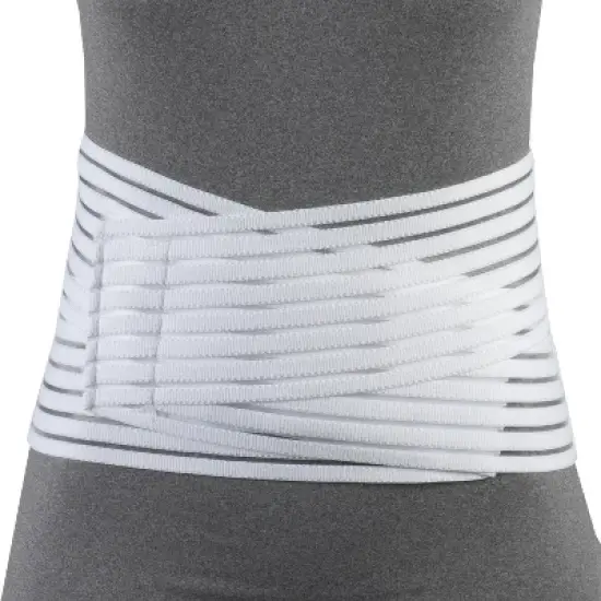 OTC Lumbosacral Support, 7-inch Lower Back, Lightweight Compression, Elastic, White image {4}