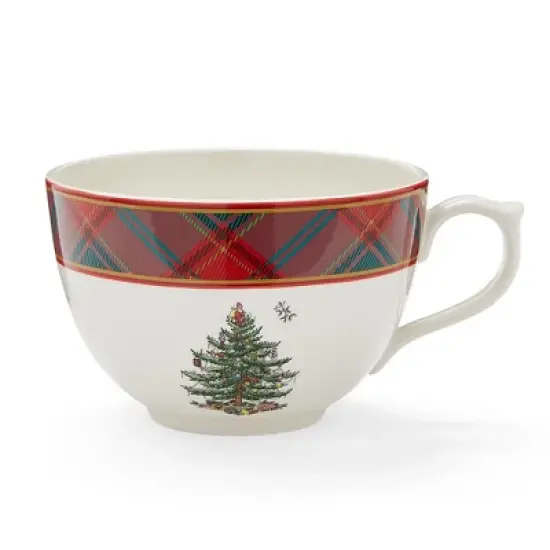 Spode Jumbo Christmas Mug - 20 oz Porcelain Oversized Cup with Handle Featuring Holiday Tree Motif, Microwave & Dishwasher Safe image {4}