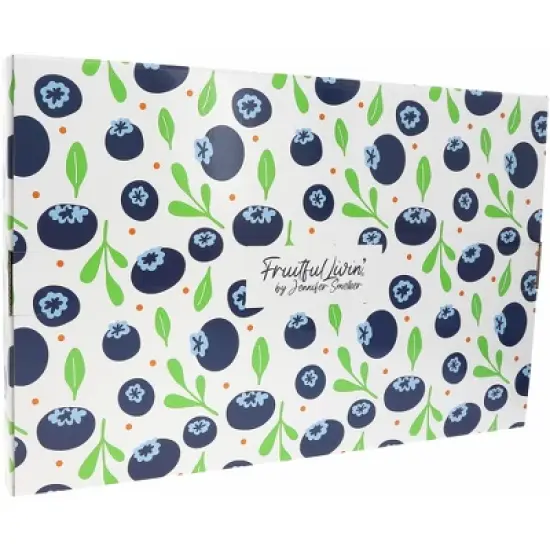 Pavilion Gift Company - Blueberries - 16.75" x 11" Glass Serving Tray - Serving Trays image {7}