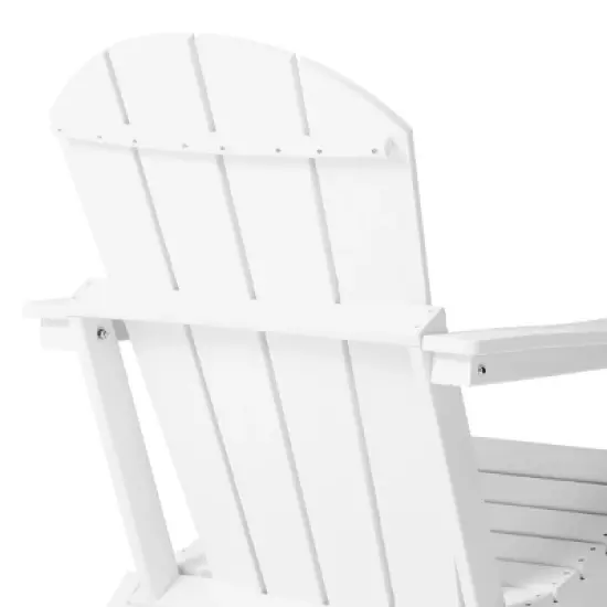 WestinTrends Nantucket Outdoor Patio HDPE Resin Adirondack Chair With Cup Holder and Phone Holder image {11}