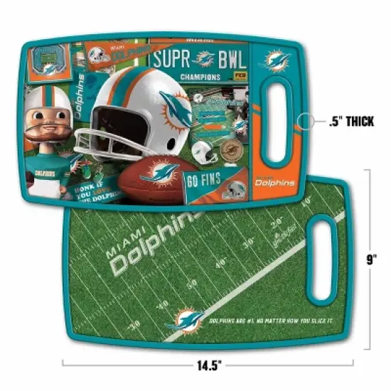 NFL Miami Dolphins Retro Series Cutting Board image {1}