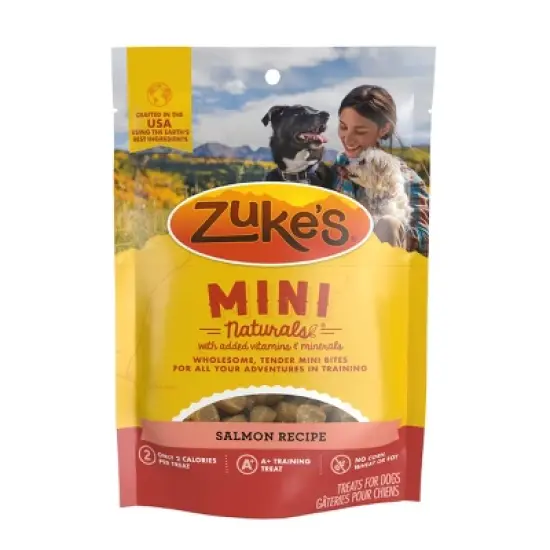 Zukes Mini Naturals Soft Chews with Vitamins & Minerals Salmon Flavor Training Dog Treats - 16oz image {10}