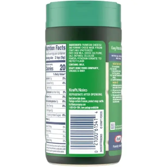 Kraft 100% Grated Parmesan & Romano Cheese 8oz image {3}