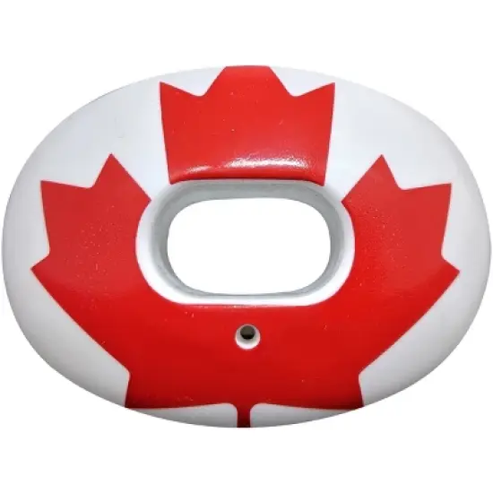 Battle Sports Science Canadian Leaf Oxygen Lip Protector Mouthguard - White/Red image {1}