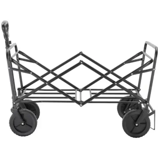 EchoSmile 4.06 cu. ft. Fabric Portable Garden Cart with Adjustable Rolling Wheels image {4}