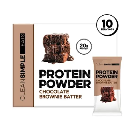 Clean Simple Eats Protein Powder Sticks - Chocolate Brownie Batter - 12oz/10ct image {9}