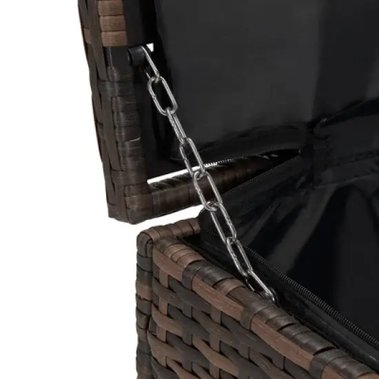 6pc Wicker Outdoor Conversation Set with Cushions - Orange - EDYO LIVING image {15}