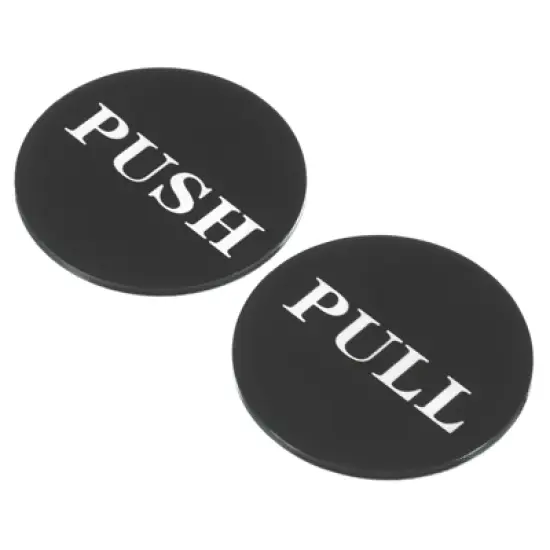 Unique Bargains Acrylic Self-Adhesive Office Business Push Pull Door Sign 8 Pcs image {5}