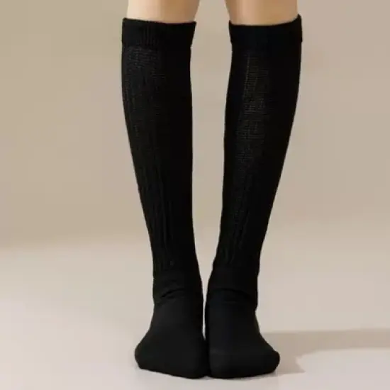 Anna-Kaci Women's 3-Pack Scrunch Grip Socks with Non-Slip Sole Soft Stretch Knit Fabric and Ribbed Ankle Design image {2}