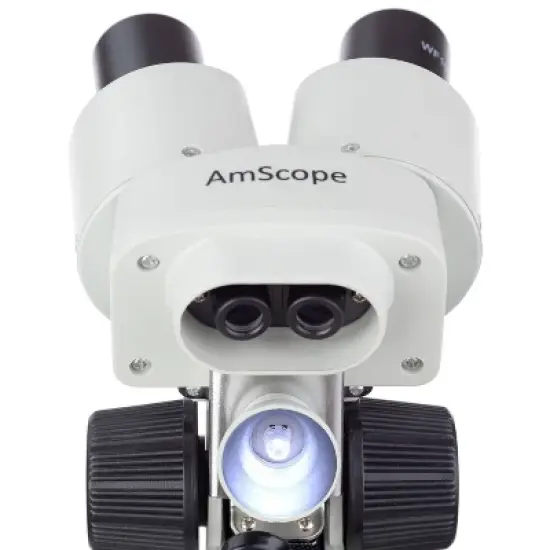 Kids' Portable Battery Powered Stereo Microscope with Dual LED Lights - AmScope image {1}