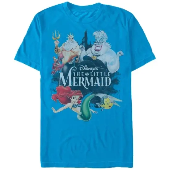 Men's The Little Mermaid Vintage Characters T-Shirt image {3}