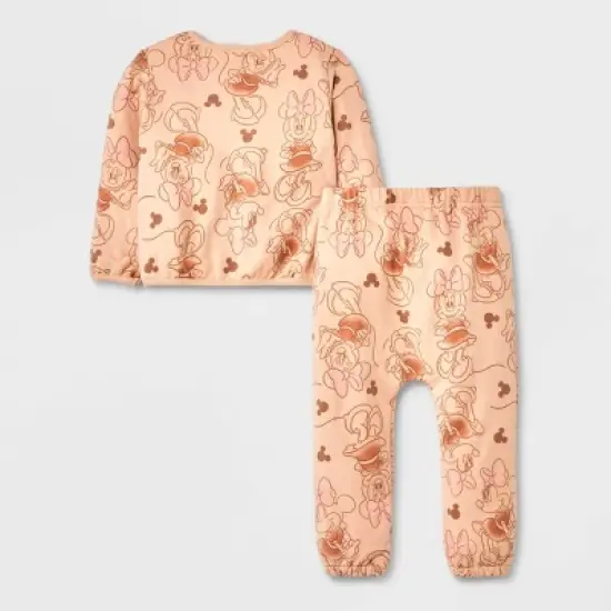 Baby Girls' Disney Solid Top and Bottom Set - Brown image {1}