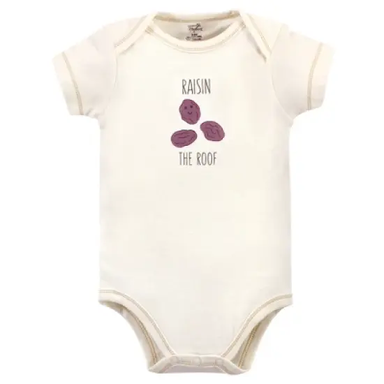 Touched by Nature Organic Cotton Bodysuits 5pk, Muffin image {4}
