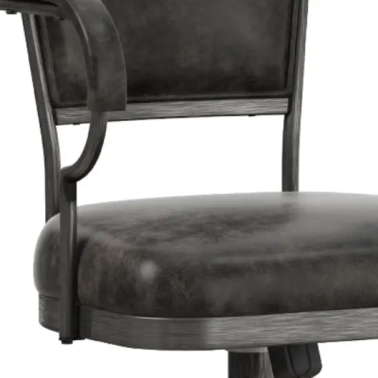 Bridgetown Metal Bar Height Swivel Stool Pewter - Hillsdale Furniture image {7}