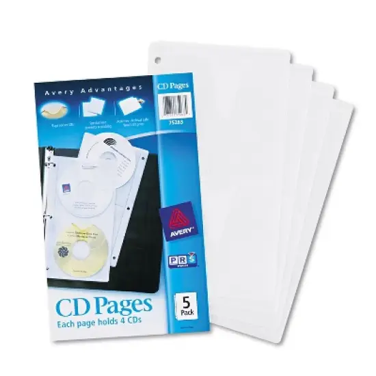 Avery Two-Sided CD Organizer Sheets for Three-Ring Binder 5/Pack 75263 image {3}