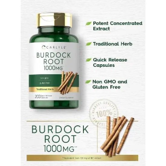 Carlyle Burdock Root 1000 mg | 200 Capsules image {2}