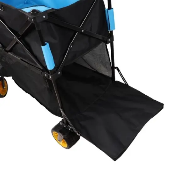 Gulches Extra Long Folding Wagon Cart - Black & Blue, 52.7"L x 19.7"W x 50.9"H, 450lbs Capacity image {7}