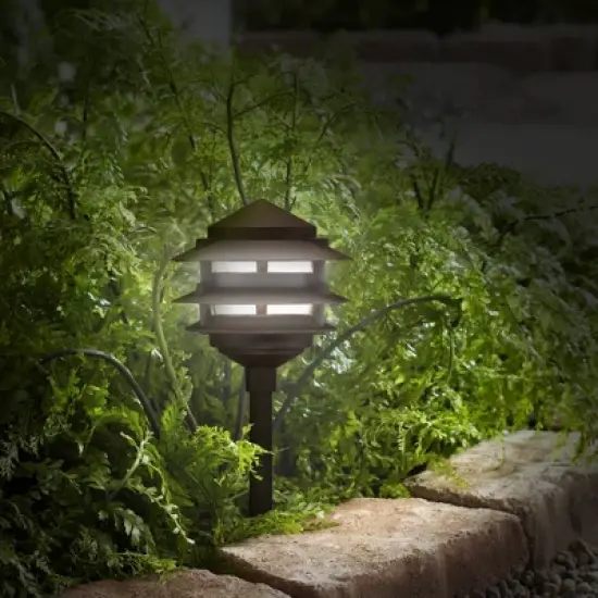 John Timberland Pagoda and Spotlight 10-Piece LED Landscape Light Set image {3}