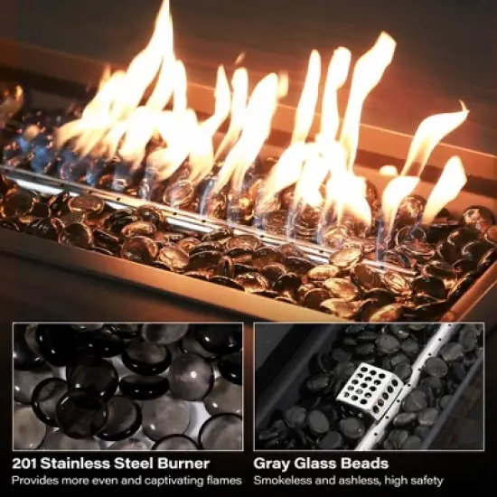 Lausaint Home 55000btu 43' Outdoor Propane Fire Pit Table （New） image {5}