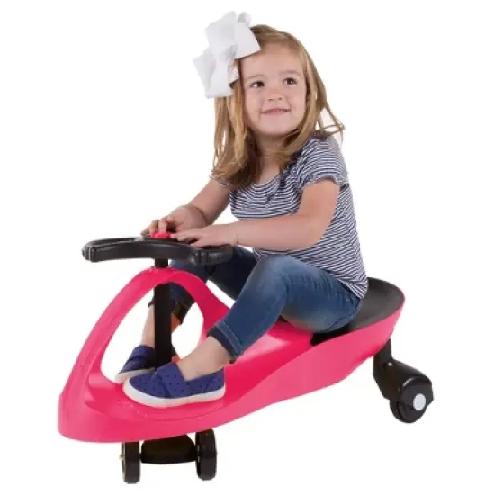 Toy Time Kids' Ride-On Wiggle Car - Pink/Black image {3}